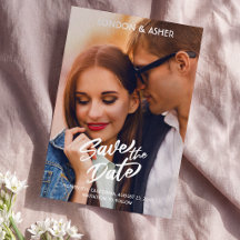 Mariage avec photo et superposition de texte en éc