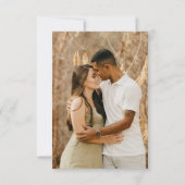 Save The Date Mariage avec photo transparente de typographie mod (Dos)