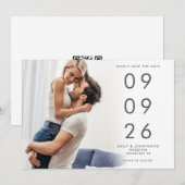 Save The Date Mariage avec superposition de photo minimaliste (Devant / Derrière)