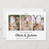 Save The Date Mariage avec superposition de typographie blanche (Devant)