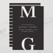 Save The Date Mariage avec typographie graphique audacieuse et i (Devant / Derrière)