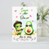 Save The Date Mariage Avocado mignon Enregistrer la date Faire-p (Debout devant)