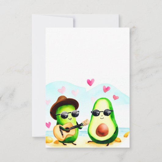 Save The Date Mariage Avocado mignon Enregistrer la date Faire-p (Dos)