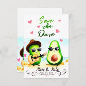 Save The Date Mariage Avocado mignon Enregistrer la date Faire-p (Devant / Derrière)