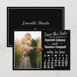 Save The Date Mariage Avril 2024 Calendrier Photo personnalisée