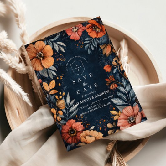 Save The Date Mariage baroque du jardin de minuit