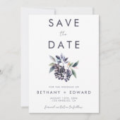 Save The Date Mariage Berry minimal (Devant)