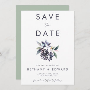 Save The Date Mariage Berry minimal