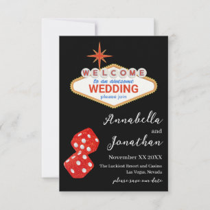 Save The Date Mariage Black Welcome to Las Vegas