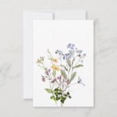 Save The Date Mariage blanc Fleur sauvage Boho Delicate (Dos)