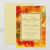 Save The Date Mariage blanc rouge, orange, or, jaune (Devant / Derrière)