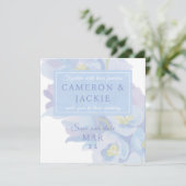 Save The Date Mariage Bleu Delphinium (Debout devant)