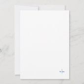Save The Date Mariage Bleu Dessiné à la Main (Dos)