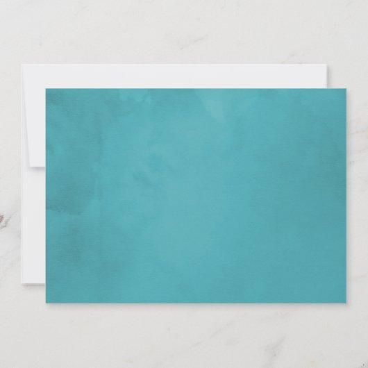 Save The Date Mariage bleu et turquoise Dusty Enregistrer la dat (Dos)