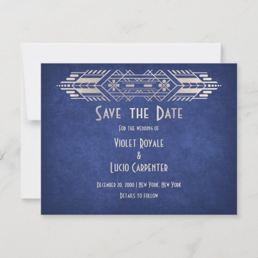 Save The Date Mariage bleu Geek de jeu vidéo (Devant)