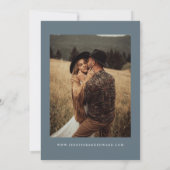 Save The Date Mariage bleu rétro (Dos)