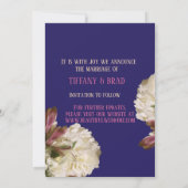 Save The Date Mariage bleu royal afro-américain (Dos)
