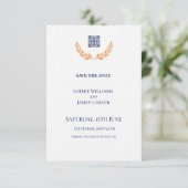 Save The Date Mariage Blue Crest (Debout devant)
