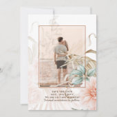 Save The Date Mariage Bohème Aérien Herbe des Pampas Pêche Clair (Devant)