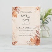 Save The Date Mariage Bohème Automnal (Debout devant)