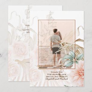 Save The Date Mariage Bohème Champêtre Fleurie Herbe de la Pampa