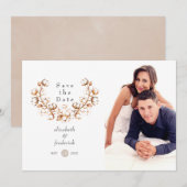 Save The Date Mariage Bohème en Coton (Devant / Derrière)