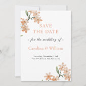Save The Date Mariage Bohème Floral (Devant)
