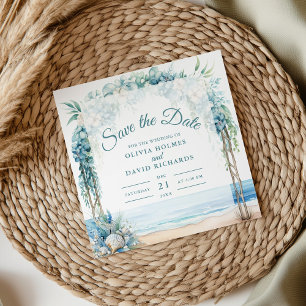 Save The Date Mariage Bohème Floral Coastal Arche Étape à Sauveg