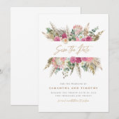 Save The Date Mariage Bohème Floral Enregistrez La Date (Devant / Derrière)