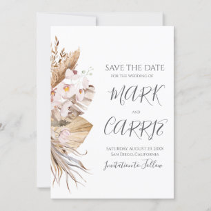 Save The Date Mariage Bohème Floral Terracotta