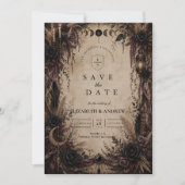 Save The Date Mariage Bohème Gothique (Devant)