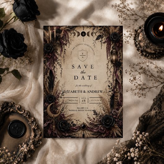 Save The Date Mariage Bohème Gothique