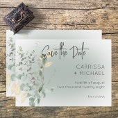 Save The Date Mariage Bohème Moderne avec Feuillage Delicat