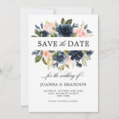 Save The Date Mariage Bohème Rose Rose Foncé (Devant)