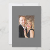 Save The Date Mariage bohème rustique rose et gris florale (Dos)