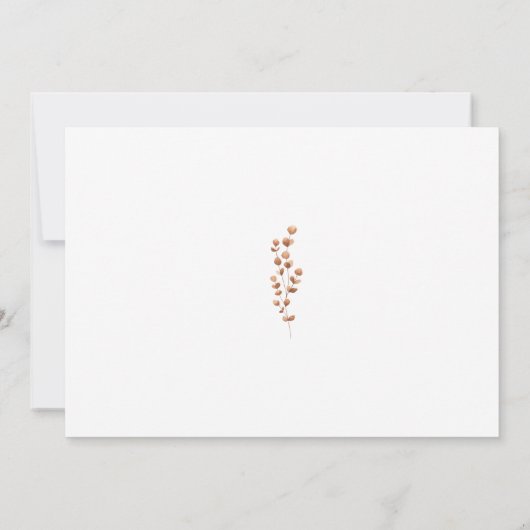 Save The Date Mariage bohémien de fleurs d'oranges (Dos)