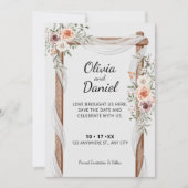 Save The Date Mariage Boho Arch Rustique (Devant)