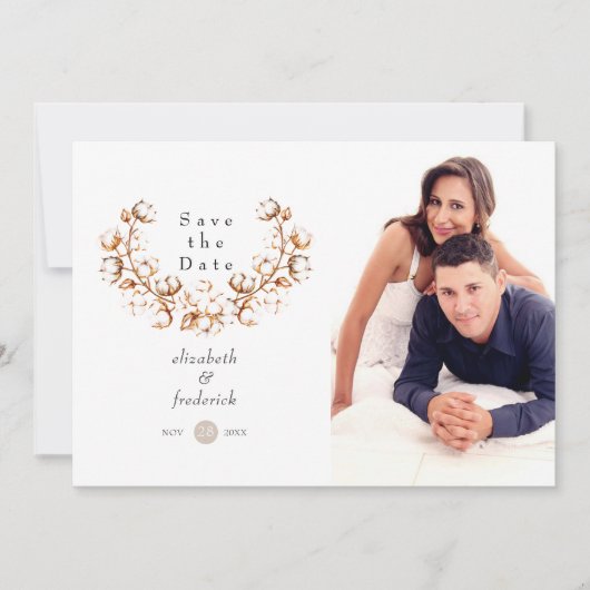 Save The Date Mariage Boho Cotton (Devant)
