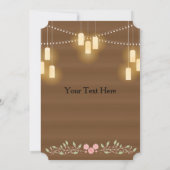 Save The Date Mariage Boho de lanterne rustique en bois (Dos)