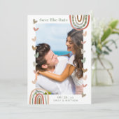 Save The Date Mariage Boho Décontracté moderne engagé (Debout devant)