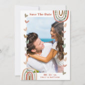 Save The Date Mariage Boho Décontracté moderne engagé (Devant)