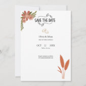 SAVE THE DATE MARIAGE BOHO DÉSAERT EN TERRACOTTA (Dos)