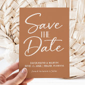 Save The Date Mariage Boho en crème de cuivre en terre cuite