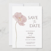 Save The Date Mariage Boho Fleur sauvage simple (Devant)