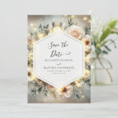 Save The Date Mariage Boho Mason Jar modifiable (Debout devant)