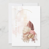 Save The Date Mariage Boho Oasis Burnt Umber ID959 (Devant)
