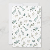 Save The Date Mariage botanique à l'aquarelle Eucalyptus (Dos)