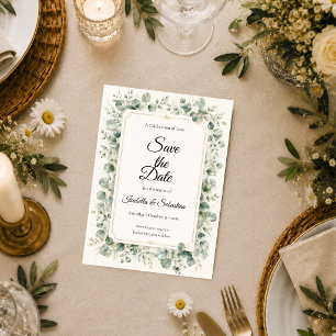 Save The Date Mariage Botanique à l'Eucalyptus