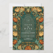 Save The Date Mariage Botanique Automne Doré (Devant)