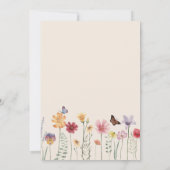 Save The Date Mariage Botanique avec une touche de fleurs sauvag (Dos)